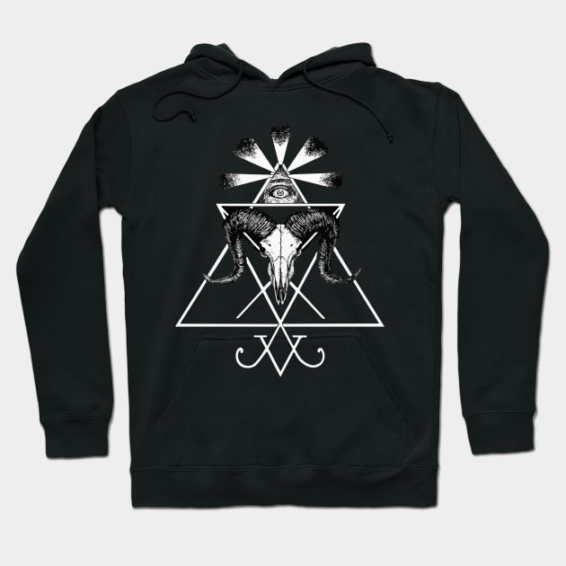 Sigil of Lucifer Satanic Gothic Occult All Seeing Eye Wiccan Hoodie by Prolifictees